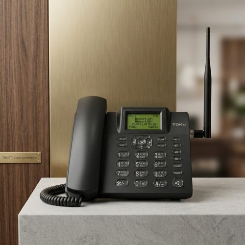 TDK KT 2200+ Dual SIM GSM Fixed Wireless Desktop Phone – Black
