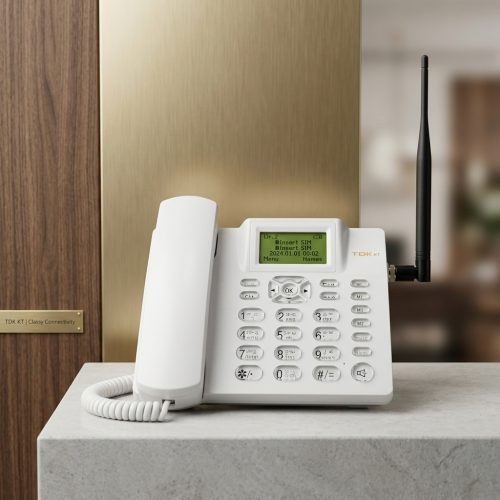 TDK KT 2200+ Dual SIM GSM Fixed Wireless Desktop Phone – White